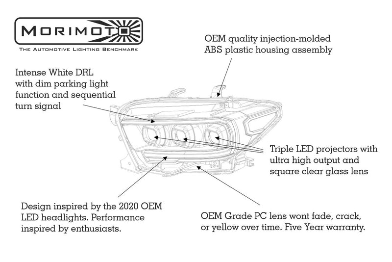 2007-2013 Toyota Tundra Morimoto XB LED Headlights