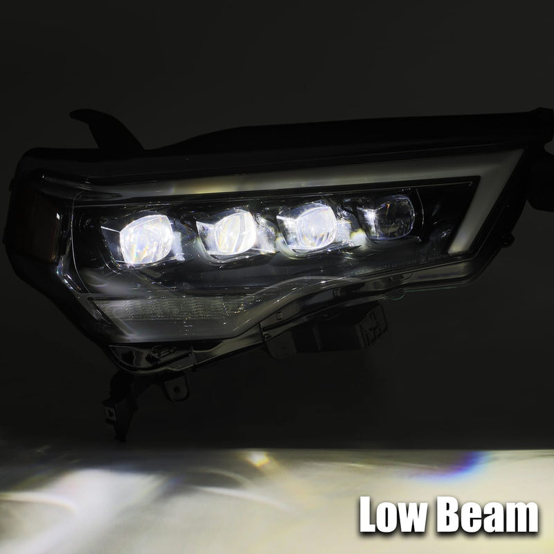 2014-2022 Toyota 4Runner AlphaRex NOVA-Series LED Projector Headlights Pair - Black