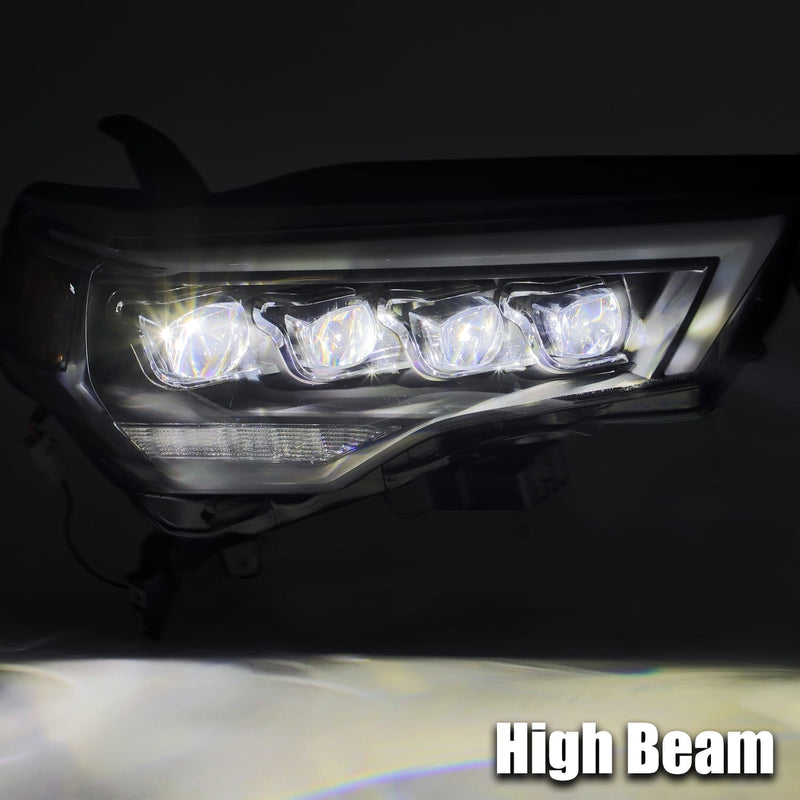 2014-2022 Toyota 4Runner AlphaRex NOVA-Series LED Projector Headlights Pair - Black