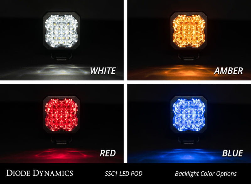 Diode Dynamics Stage Series C1 White Pro Standard LED Pod (pair)