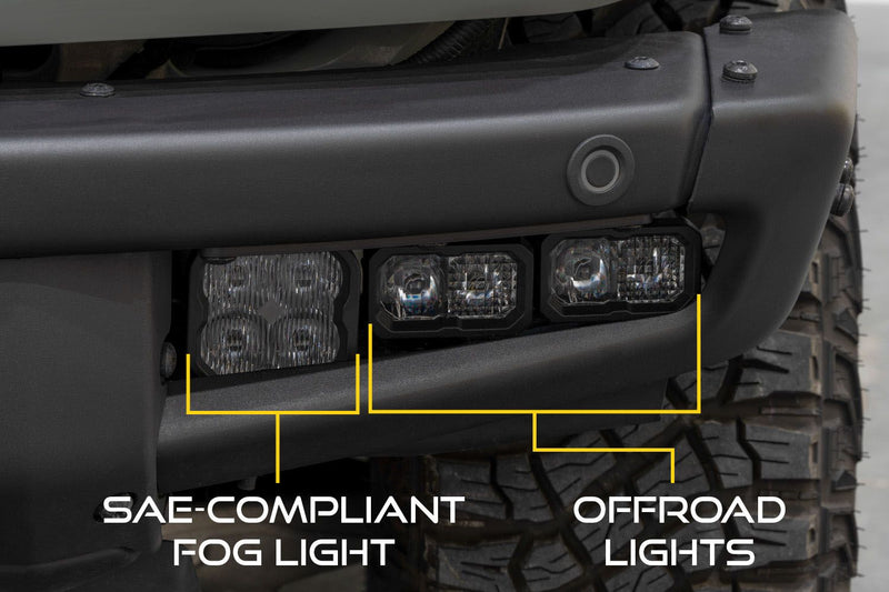 Diode Dynamics Stage Series Fog Pocket Kit for 2021-2023 Ford Bronco (w/ Steel Bumper)