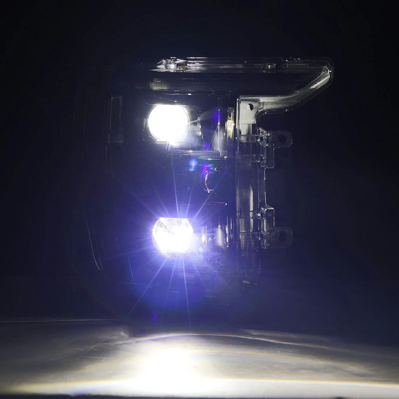 AlphaRex 21-22 Ford F150 LUXX-Series LED Projector Headlights Alpha-Black