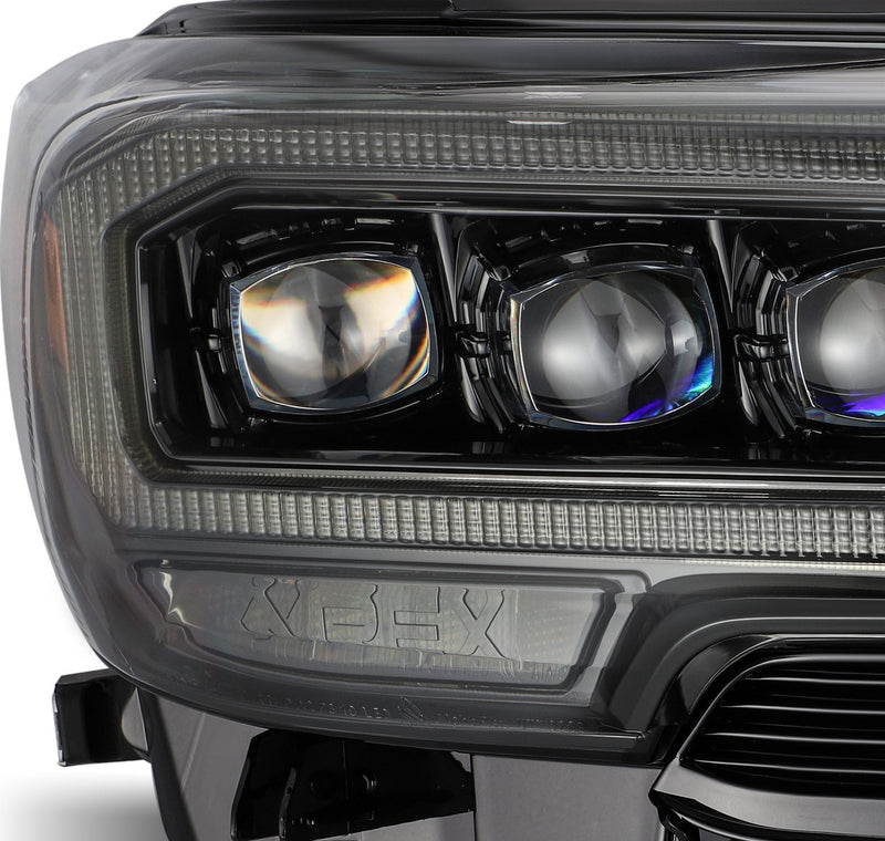16-22 Toyota Tacoma AlphaRex NOVA-Series LED Projector Headlights Pair - Black