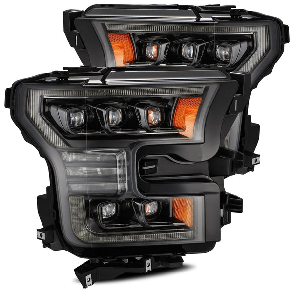2017-2020 Ford Raptor AlphaRex NOVA-Series LED Projector Headlights Pair - Black
