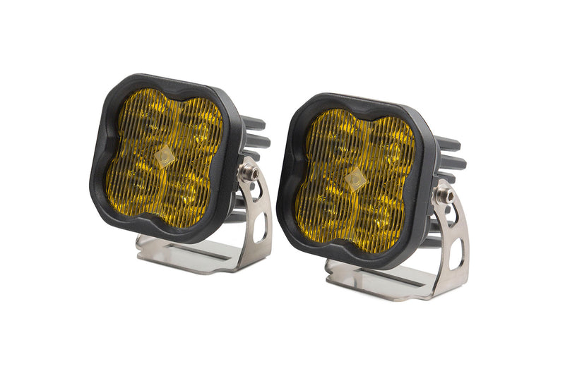 Diode Dynamics Stage Series 3" Pro Yellow | SAE/DOT LED Pod - Pair - NEO Garage