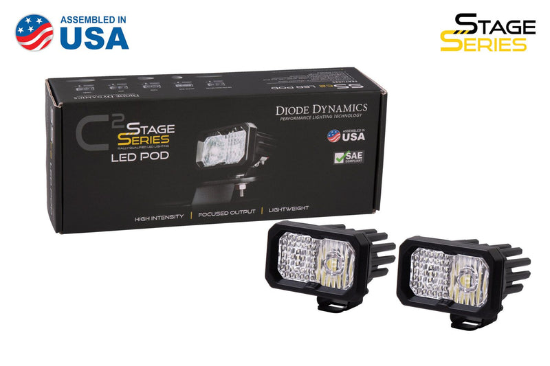 Diode Dynamics Stage Series C2 LED Lights, Amber PRO