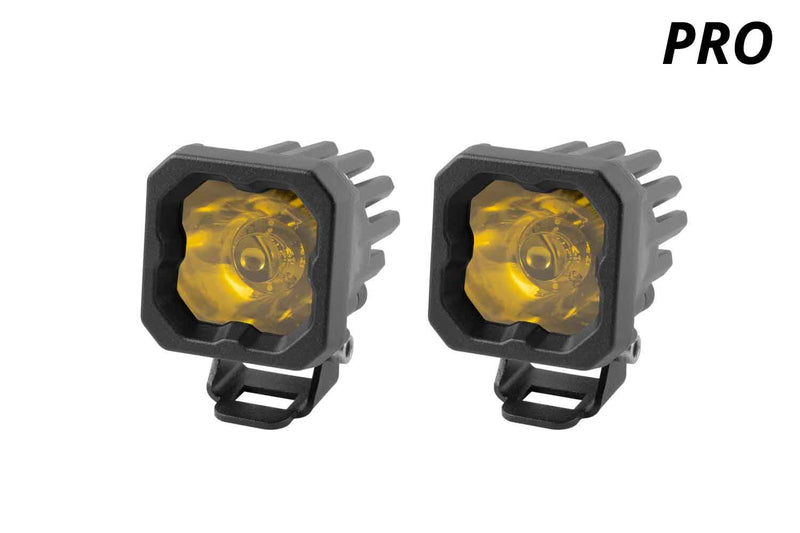 Diode Dynamics Stage Series C1 Yellow Pro Standard LED Pod (pair)