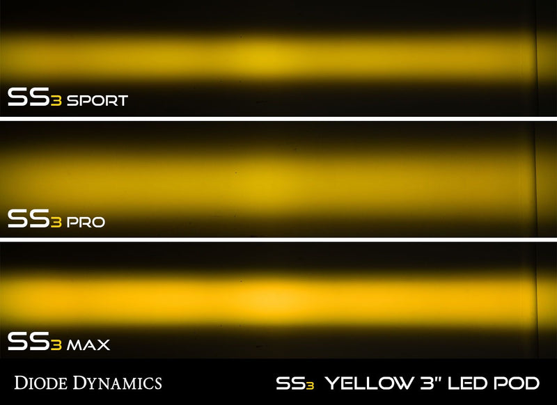 Diode Dynamics Stage Series 3" SAE/DOT Yellow MAX Standard LED Pod Pair